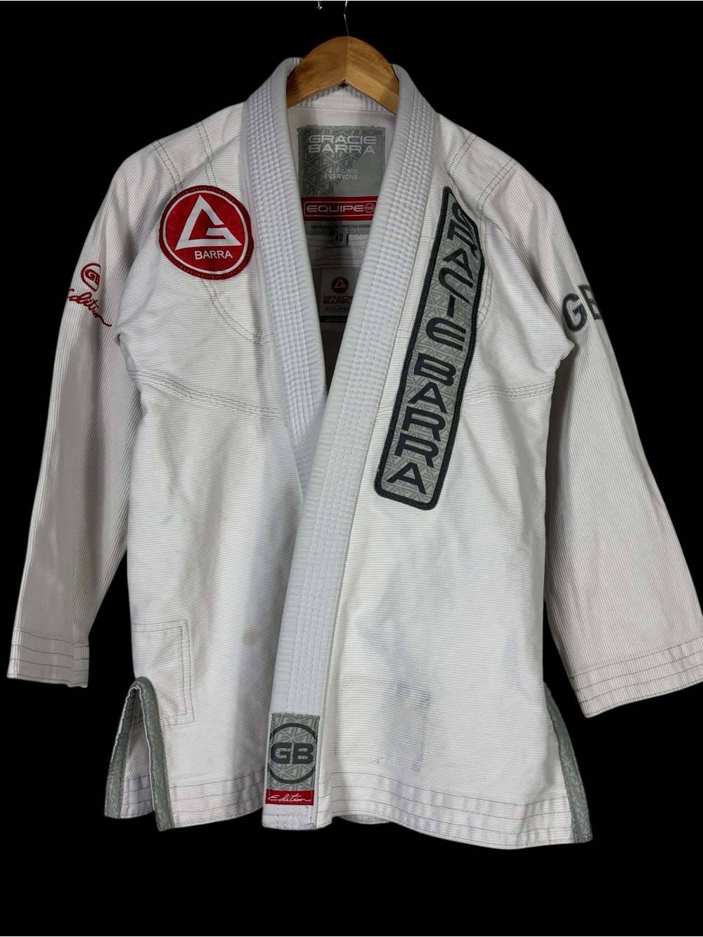 Gracie Barra GI Jacket Mens A0 White Equipe GB Edition Jiu-Jitsu BJJ Kimono